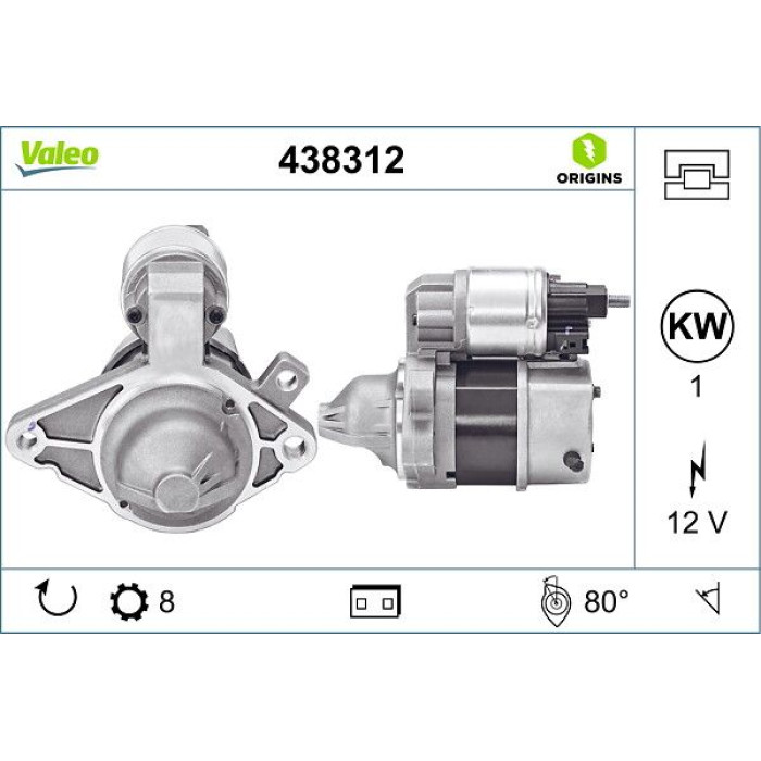 Valeo Anlasser 438312 Valeo Anlasser 438312