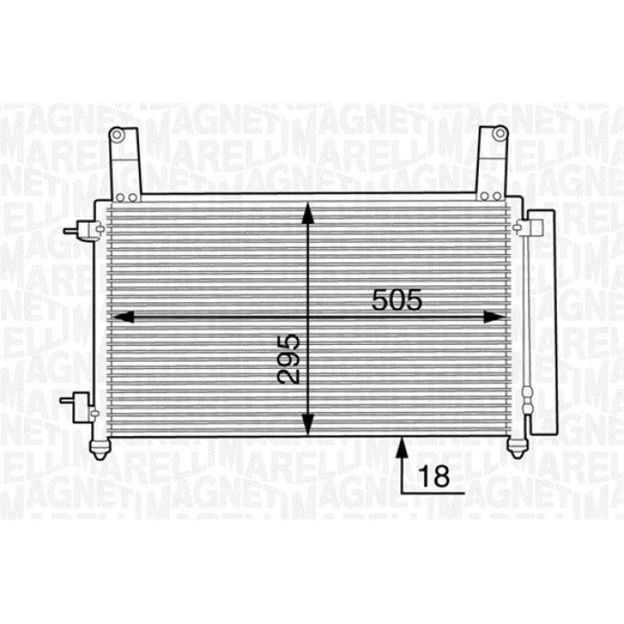 Magneti Marelli Klimakondensator 350203604000 Magneti Marelli Klimakondensator 350203604000