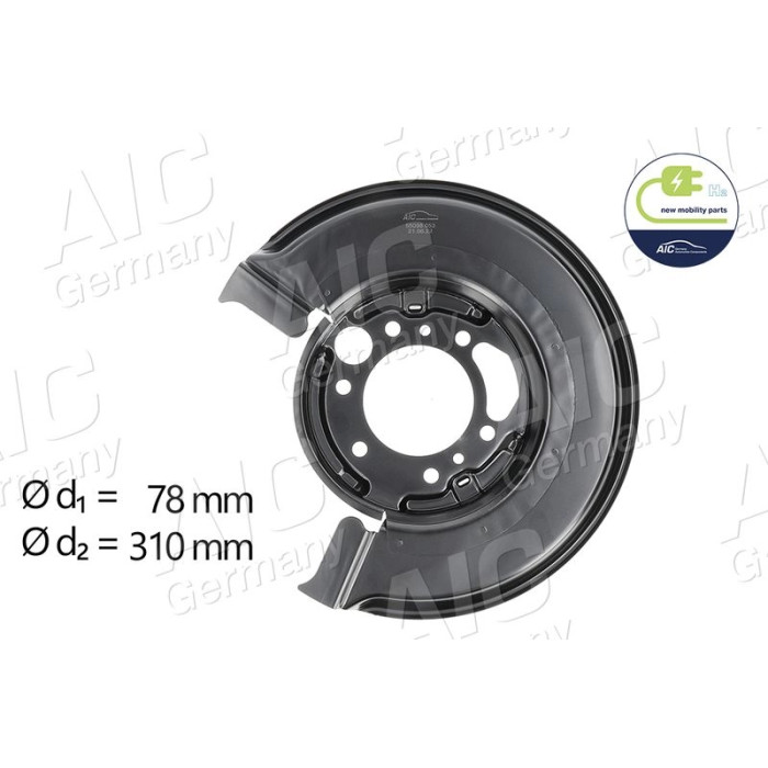 Bremsankerblech Hinterachse rechts verzinkt Durchmesser 310 mm 55098 Bremsankerblech Hinterachse rechts verzinkt Durchmesser 310 mm 55098