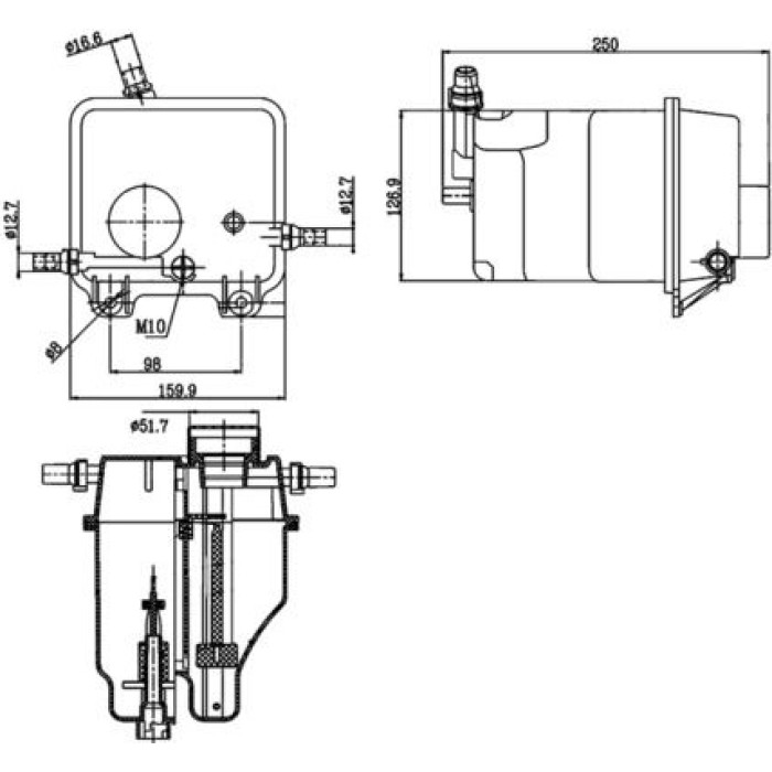 Ausgleichsbehälter, Kühlmittel CRT 125 000S