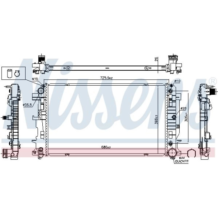 Nissens Wasserkühler PKW 627062 Nissens Wasserkühler PKW 627062