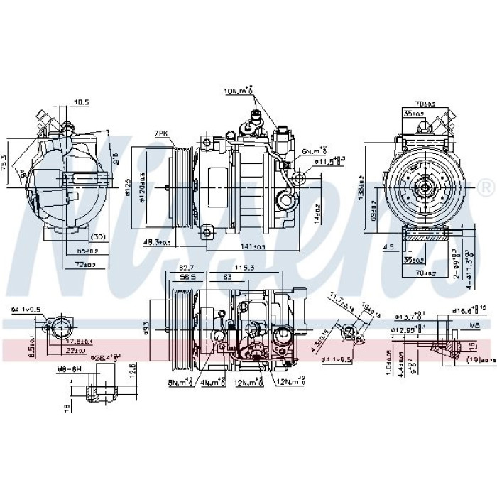 Nissens Klimakompressor PKW 890322 Nissens Klimakompressor PKW 890322