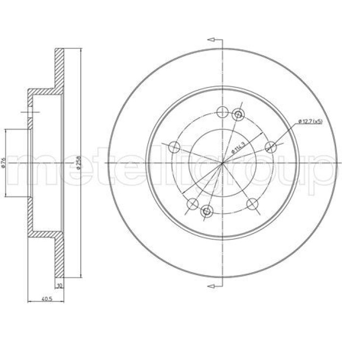 Cifam Bremsscheibe 800-1284C Cifam Bremsscheibe 800-1284C