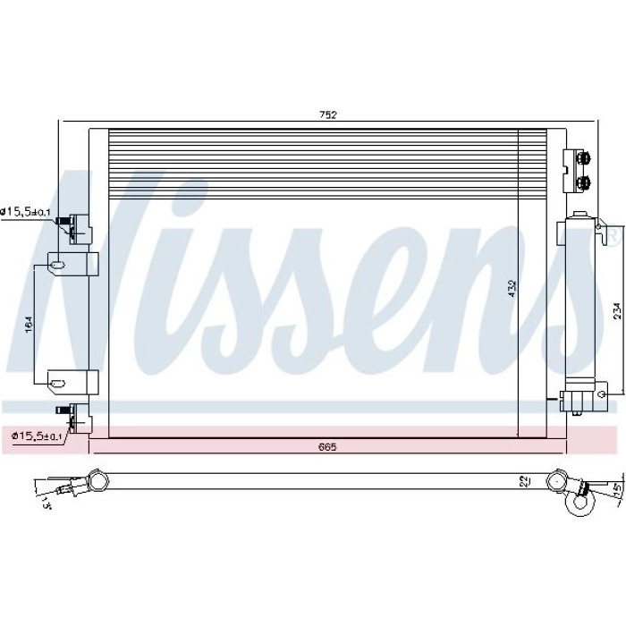 Nissens Klimakondensator PKW 940570