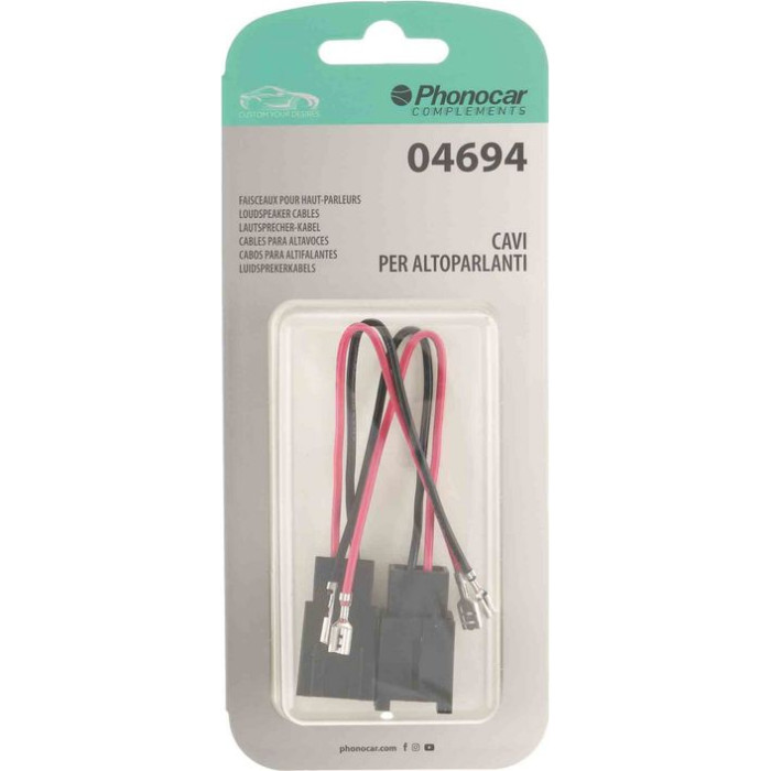 Phonocar 2x Kabel für Lautsprecher 04694 Phonocar 2x Kabel für Lautsprecher 04694