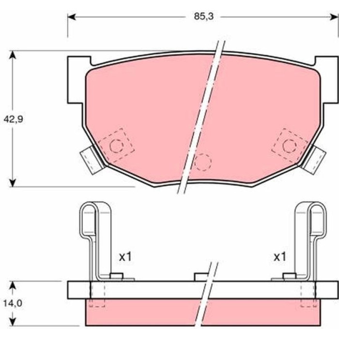 TRW Bremsbelagsatz GDB368 TRW Bremsbelagsatz GDB368