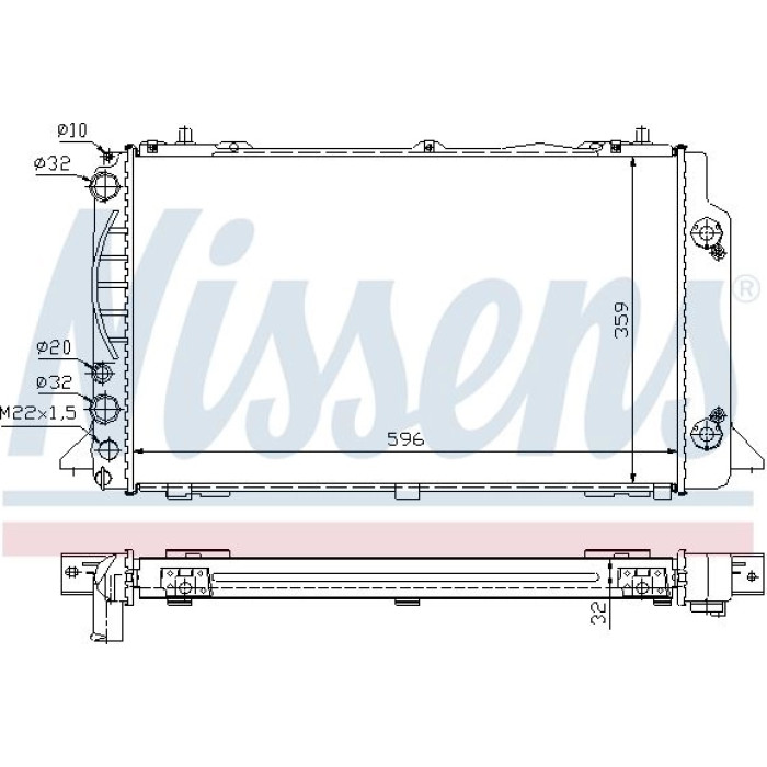 Nissens Wasserkühler PKW 60448A Nissens Wasserkühler PKW 60448A