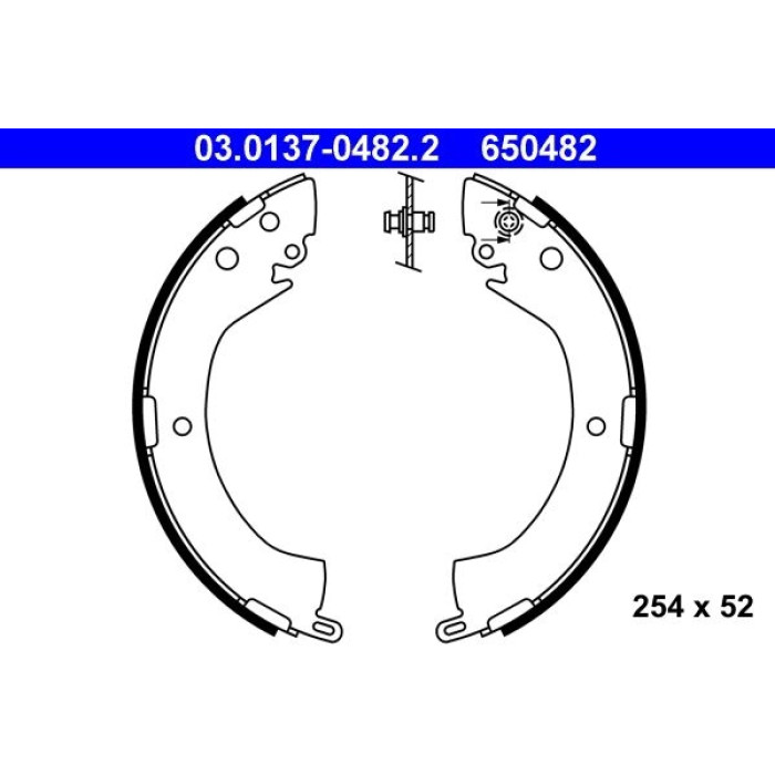 ATE Bremsbacken 03.0137-0482.2 ATE Bremsbacken 03.0137-0482.2