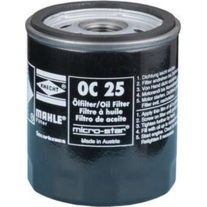 OC 25 MAHLE Ölfilter OC 25, Anschraubfilter, Höhe 94 mm – u. a. für BMW 3er (E30), 1502-2002 (E10), 3er (E21) – OE Nummer 11421250534 - l OC 25 MAHLE Ölfilter OC 25, Anschraubfilter, Höhe 94 mm – u. a. für BMW 3er (E30), 1502-2002 (E10), 3er (E21) – OE Nummer 11421250534 - l