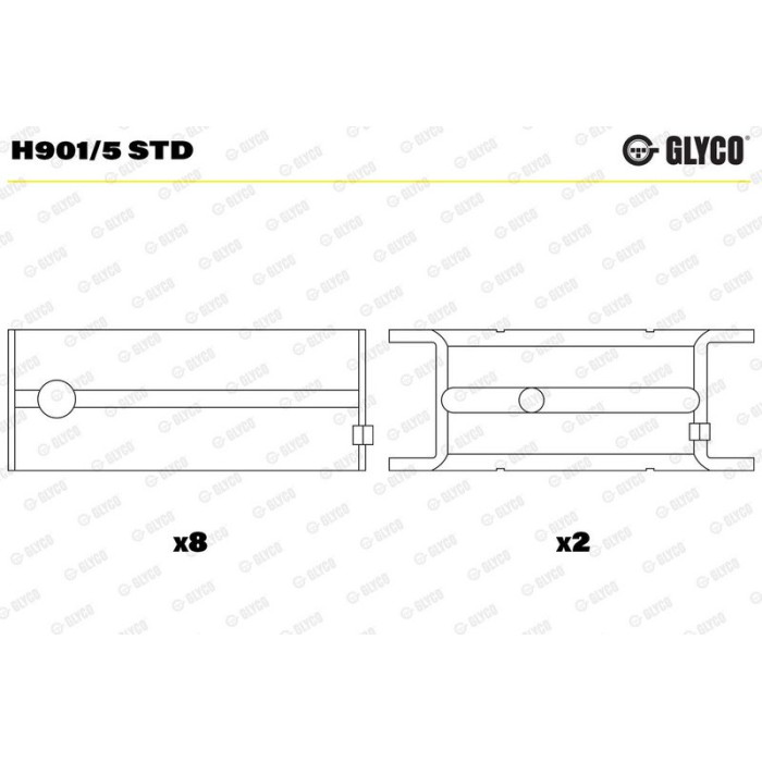 GLYCO Kurbelwellenlager H901/5 STD GLYCO Kurbelwellenlager H901/5 STD