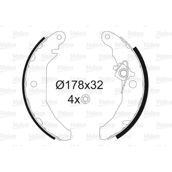 Valeo Bremsbacken 562036