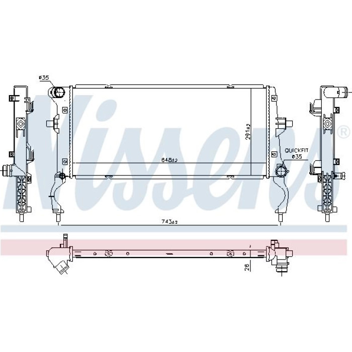Nissens Wasserkühler PKW 606739 Nissens Wasserkühler PKW 606739