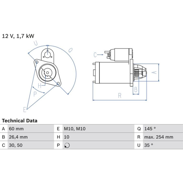 Bosch Starter 0 986 021 320 Bosch Starter 0 986 021 320