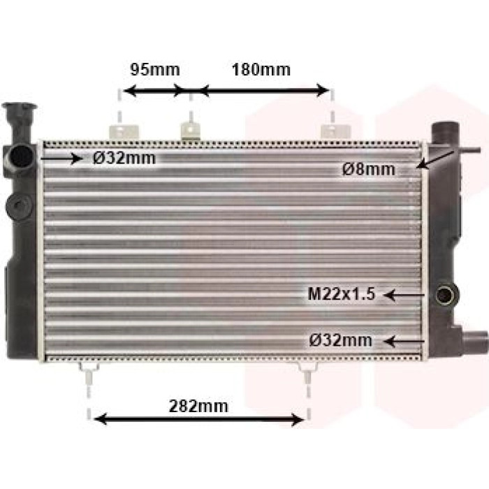 Van Wezel Motorkühler 40002095 Van Wezel Motorkühler 40002095
