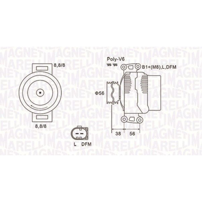 Magneti Marelli Lichtmaschine 063731811010 Magneti Marelli Lichtmaschine 063731811010