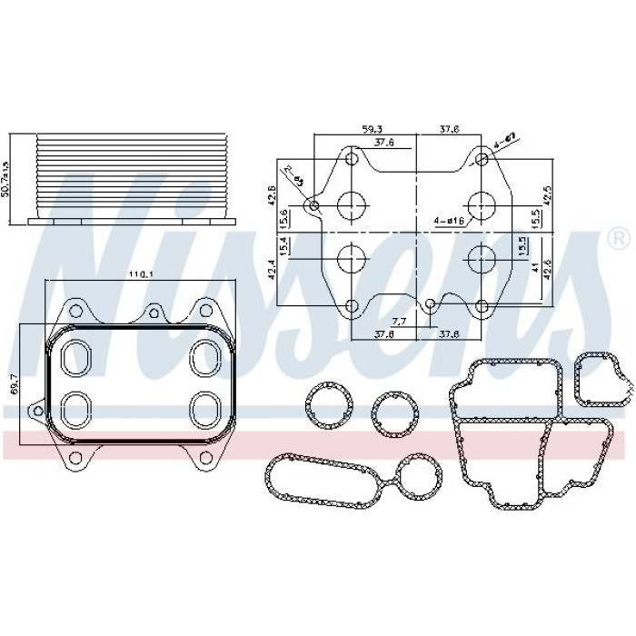 Nissens Ölkühler PKW 90681 Nissens Ölkühler PKW 90681