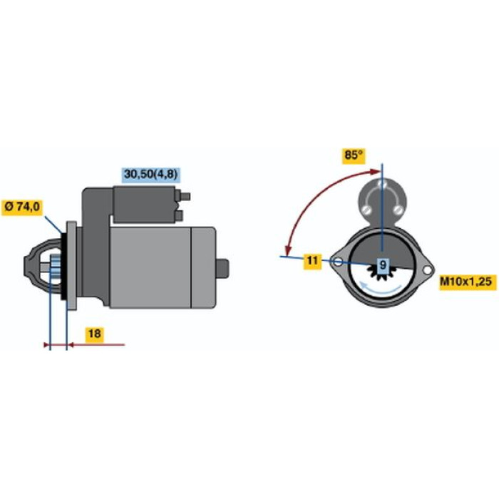 Bosch Anlasser 0001107433 Bosch Anlasser 0001107433