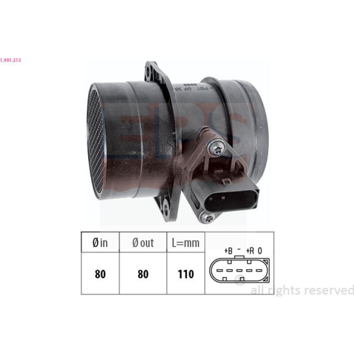 EPS Luftmassenmesser Luftmengenmesser 1.991.213 EPS Luftmassenmesser Luftmengenmesser 1.991.213