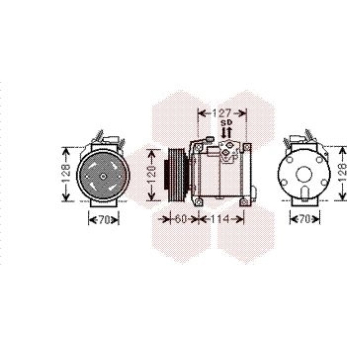 Van Wezel Klimakompressor 0700K112 Van Wezel Klimakompressor 0700K112