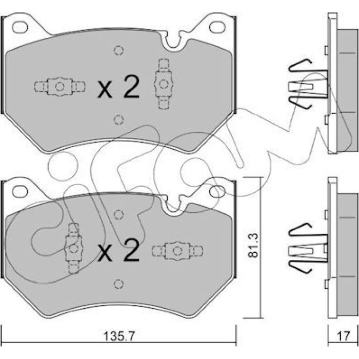 CIFAM Bremsbelagsatz, Scheibenbremse 822-1170-1 CIFAM Bremsbelagsatz, Scheibenbremse 822-1170-1