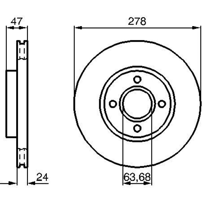 Bosch Bremsscheibe Vorderachse 0 986 478 427 Bosch Bremsscheibe Vorderachse 0 986 478 427