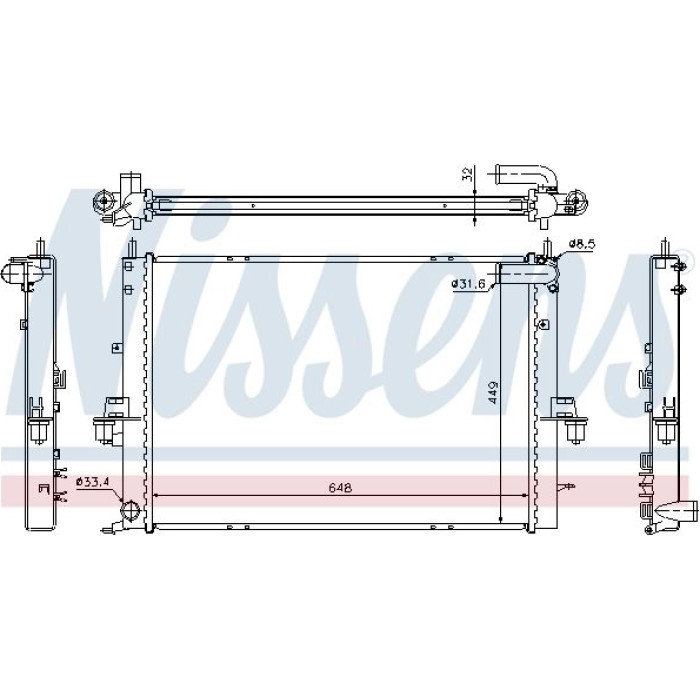 Nissens Wasserkühler PKW 64308A Nissens Wasserkühler PKW 64308A
