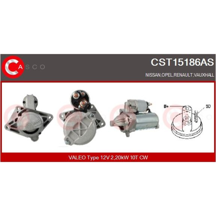 CASCO Anlasser CST15186AS CASCO Anlasser CST15186AS