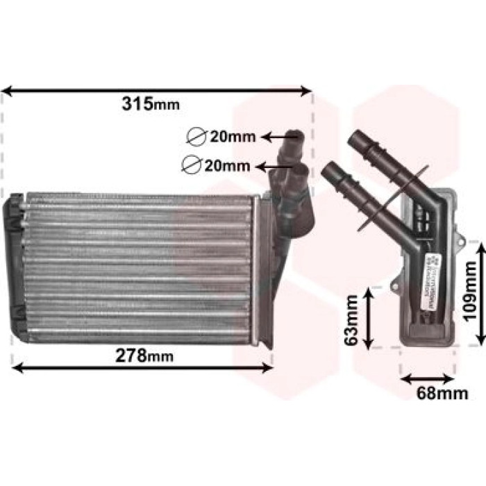 Van Wezel Heizungswärmetauscher 43006228 Van Wezel Heizungswärmetauscher 43006228