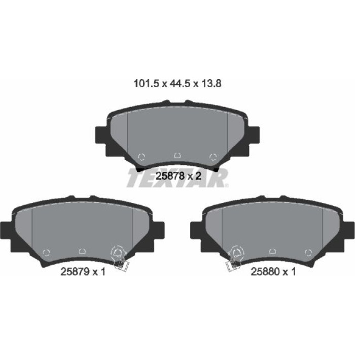 Textar Bremsbelagsatz 2587801 Textar Bremsbelagsatz 2587801