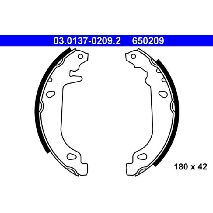 ATE Bremsbacken 03.0137-0209.2 ATE Bremsbacken 03.0137-0209.2