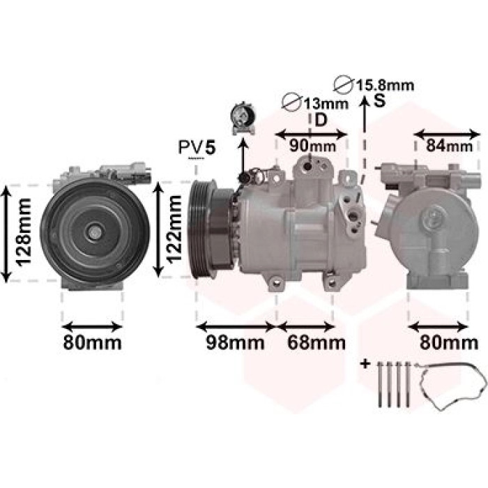 Van Wezel Klimakompressor 8300K192 Van Wezel Klimakompressor 8300K192