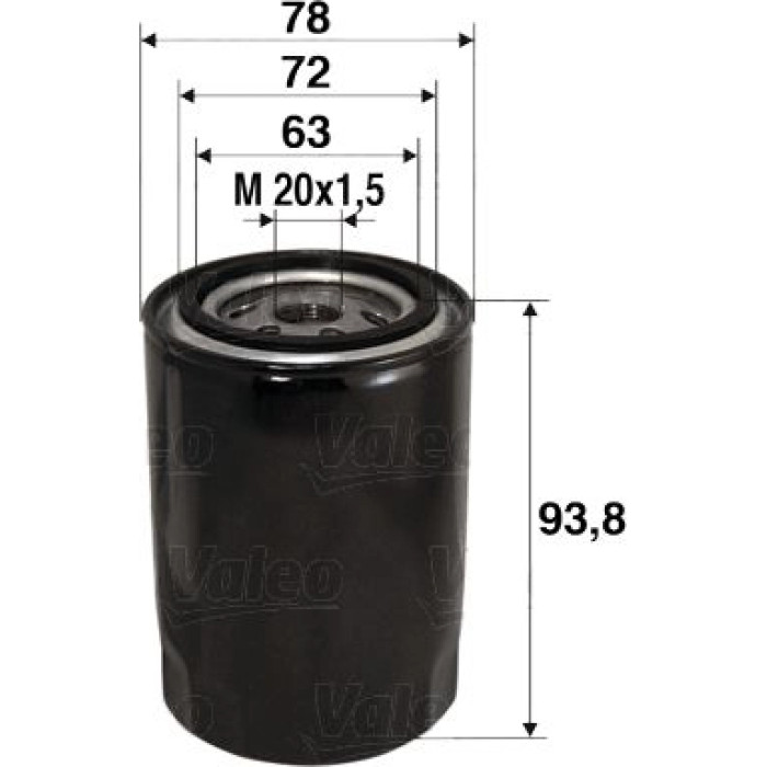 586080 Valeo Ölfilter 586080 586080 Valeo Ölfilter 586080