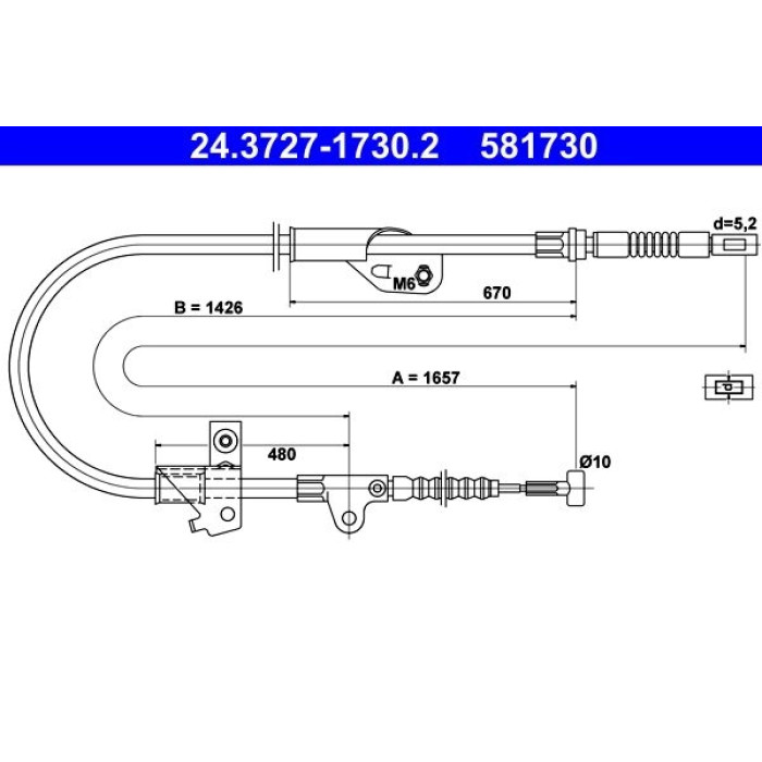 ATE Handbremsseil 24.3727-1730.2