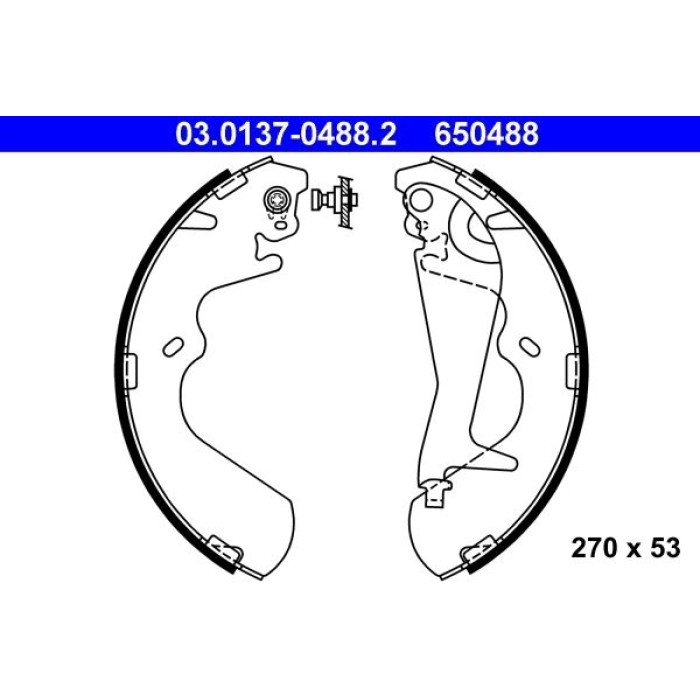 ATE Bremsbacken 03.0137-0488.2