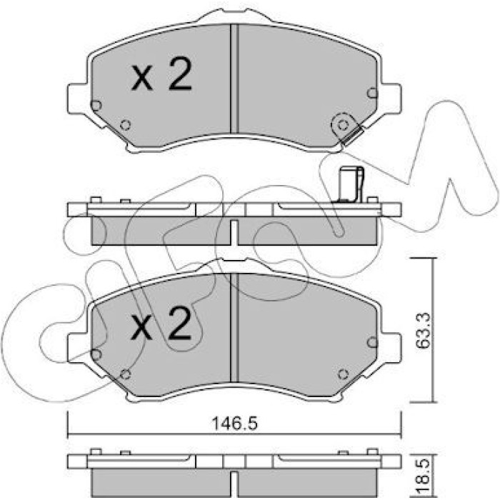 CIFAM Bremsbelagsatz, Scheibenbremse 822-862-1 CIFAM Bremsbelagsatz, Scheibenbremse 822-862-1