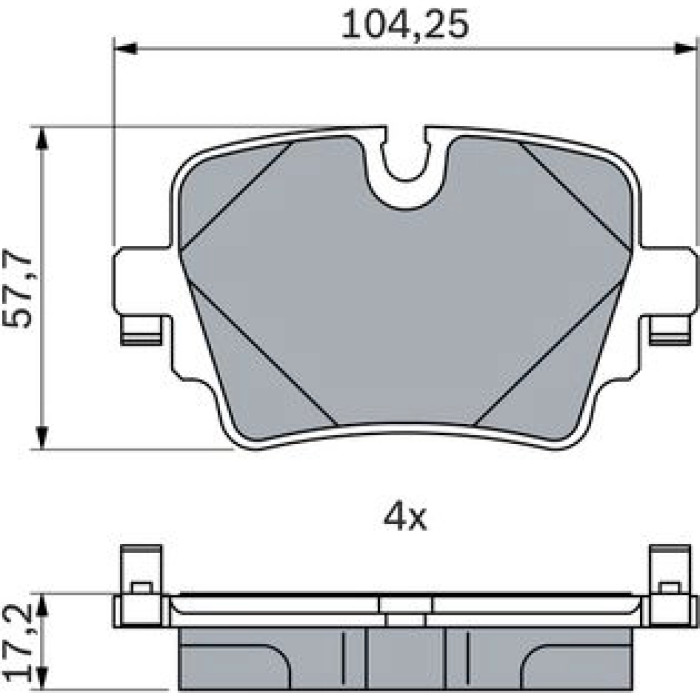 Bosch Bremsbelagsatz 0 986 424 623 Bosch Bremsbelagsatz 0 986 424 623