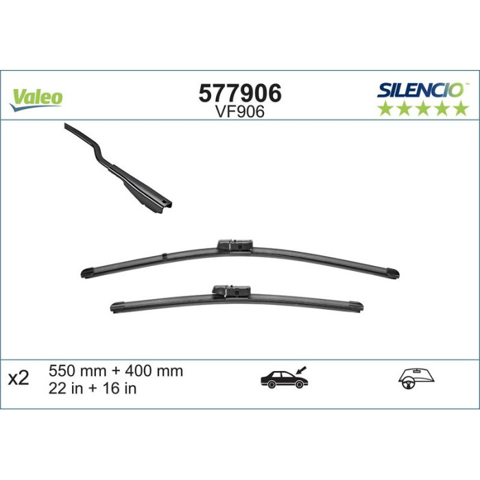 Valeo VM906 Silencio X.TRM Wischer 577906 Valeo VM906 Silencio X.TRM Wischer 577906