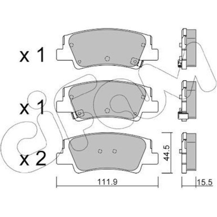 CIFAM Bremsbelagsatz, Scheibenbremse 822-1299-0 CIFAM Bremsbelagsatz, Scheibenbremse 822-1299-0