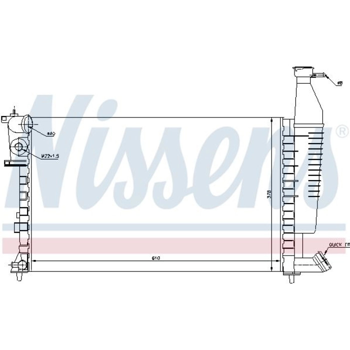 Nissens Wasserkühler PKW 63716 Nissens Wasserkühler PKW 63716