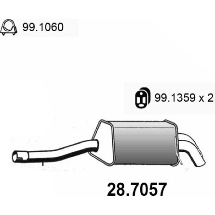 ASSO Endschalldämpfer 28.7057 ASSO Endschalldämpfer 28.7057