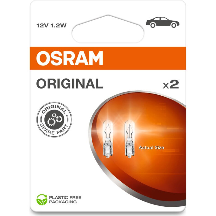 OSRAM W12W 12V 12W W2x4.6d Glühlampen - 2er Blister Pack OSRAM W12W 12V 12W W2x4.6d Glühlampen - 2er Blister Pack