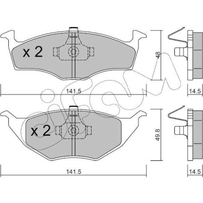 CIFAM Bremsbelagsatz, Scheibenbremse 822-345-0 CIFAM Bremsbelagsatz, Scheibenbremse 822-345-0