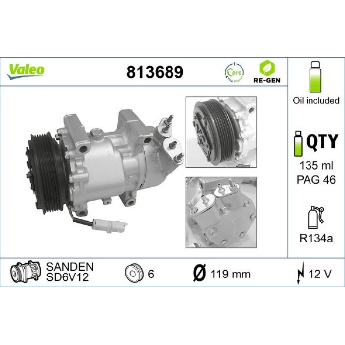 Valeo Kompressor 813689 Valeo Kompressor 813689