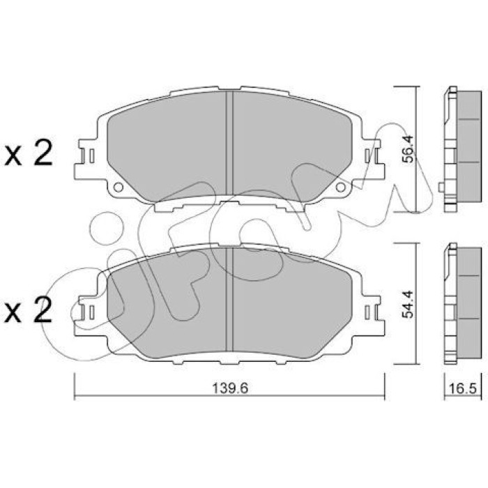 CIFAM Bremsbelagsatz, Scheibenbremse 822-1235-0 CIFAM Bremsbelagsatz, Scheibenbremse 822-1235-0