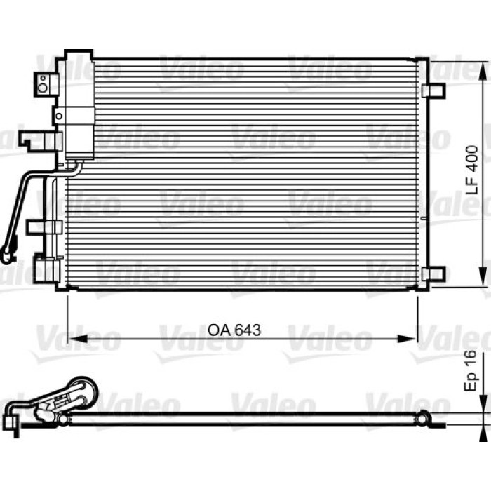Valeo Klimakondensator 814010 Valeo Klimakondensator 814010