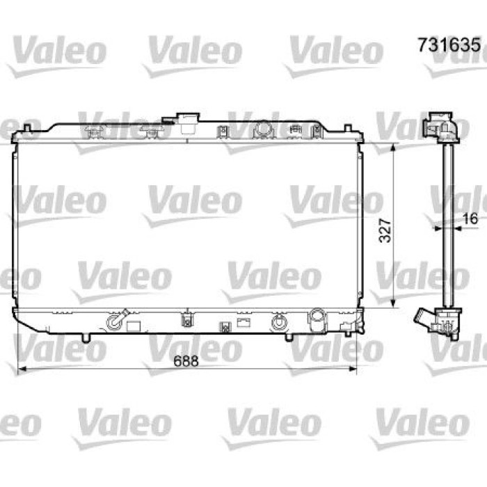 Valeo Motorkühler 731635 Valeo Motorkühler 731635