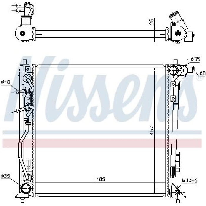 Nissens Wasserkühler PKW 606606 Nissens Wasserkühler PKW 606606