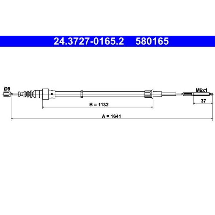 ATE Handbremsseil 24.3727-0165.2 ATE Handbremsseil 24.3727-0165.2