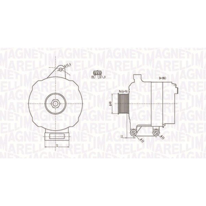Magneti Marelli Lichtmaschine 063731780010 Magneti Marelli Lichtmaschine 063731780010