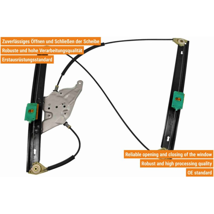 VAICO V10-1879 Fensterheber vorne links, ohne Motor, elektrisch VAICO V10-1879 Fensterheber vorne links, ohne Motor, elektrisch